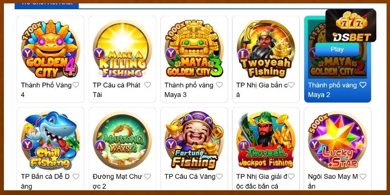 Đa dạng các game Nổ hũ